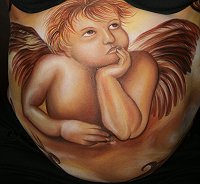 Engel Babybauchbemalung Bauchbemalung Bellypainting Evelina Iacubino