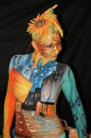 Bodypainting Maskerade 2009 Venlo / Holland. 2. Platz Bodypainting Evelina Iacubino