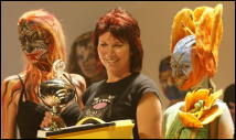 Facepainting. Maskerade 2009 Venlo / Holland. Holl&auml;ndische Meisterschaft. 1. Platz Facepainting Evelina Iacubino