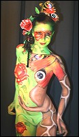 Bodypainting Maskerade 2010 Venlo / Holland. 1. Platz Bodypainting Evelina Iacubino