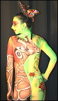 Bodypainting Maskerade 2010 Venlo / Holland. 1. Platz Bodypainting Evelina Iacubino