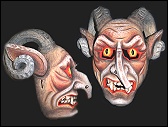 Fasnet Maske Teufel Holzmalerei Evelina Iacubino