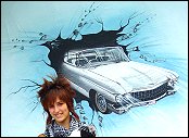 Cadillac Hauswand Wandgestaltung Wandmalerei Evelina Iacubino